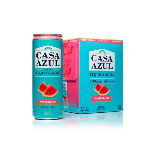 Casa Azul Watermelon Tequila Soda (4 x 12 fl oz)