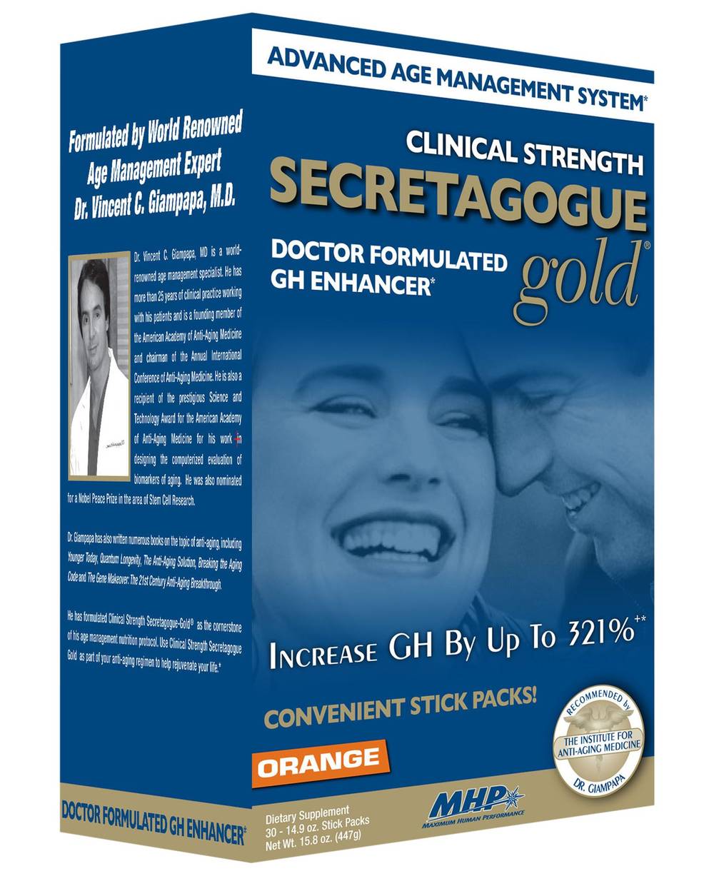 Clinical Strength Secretagogue Gold - Advanced Age Management System - Orange (30 Single Serving Packets)