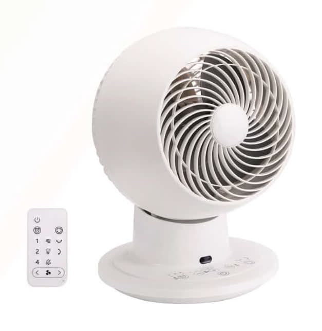 HAMPTON BAY 6 In. 5-Speed Multi-Oscillating Desk Fan In White
