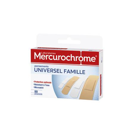 Pansements universel famille MERCUROCHROME - la boite de 50