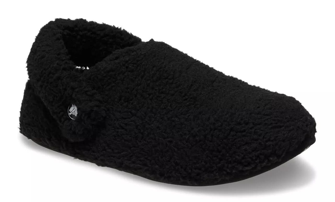 Crocs Classic Cozzzy Slipper (Black Medium - Women's 8 / Men's 6)
