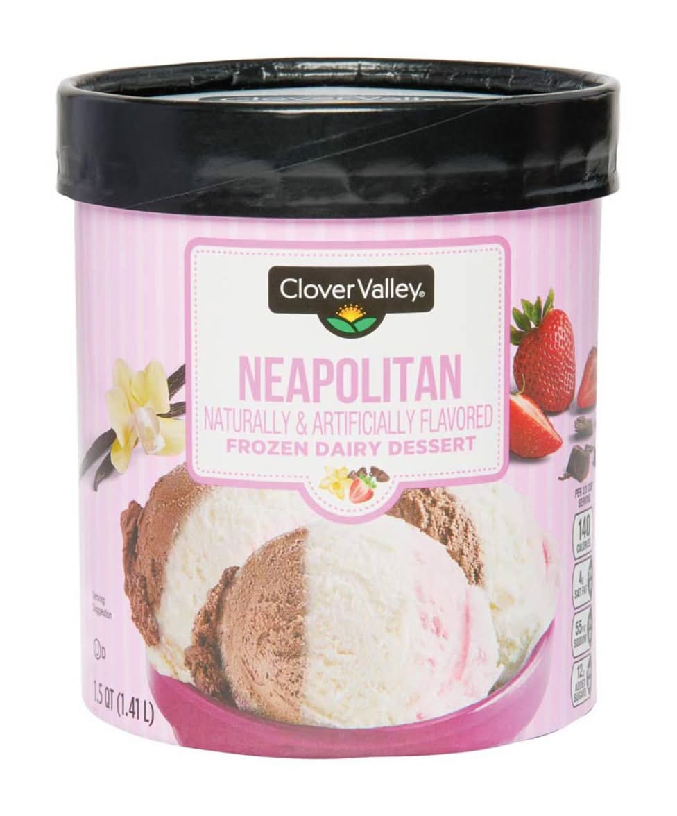 Clover Valley Neapolitan Frozen Dairy Dessert (1.5 qt)