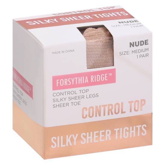 Forsythia Ridge Medium Nude Control Top Silky Sheer Tights