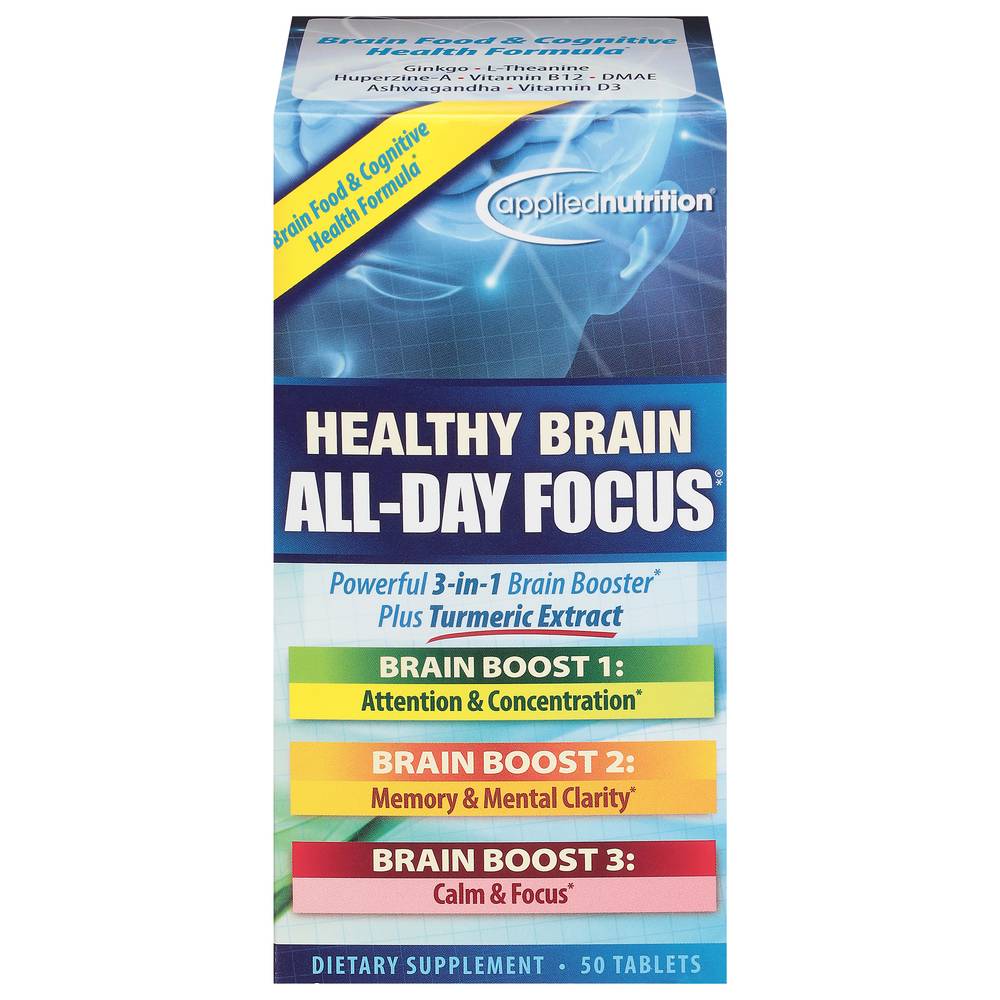 Applied Nutrition Healthy Brain All-Day Focus Tablets