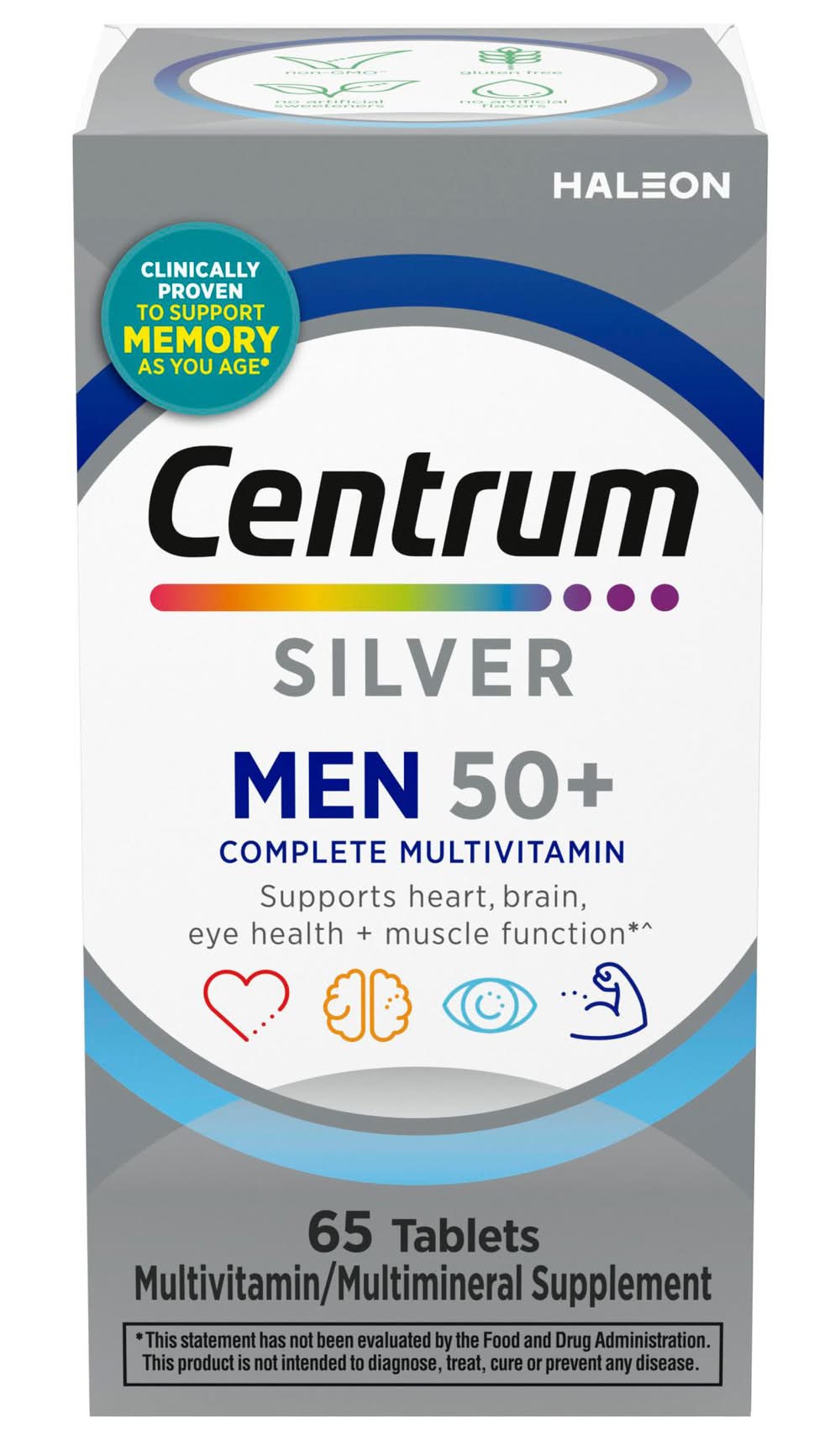 Centrum Men 50+ Silver Multivitamin & Multimineral Tablets (6.4 oz, 65 ct)