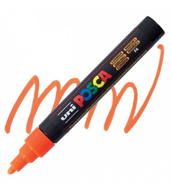 Posca Paint Marker Pc-5M Fluorescent Orange (0.2 oz)