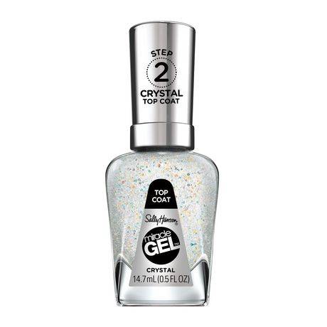 Sally Hansen - Miracle Gel™ Top Coat Activator, 2 Step Gel-like System, No UV Light Needed, Up to 8 Day of colour & shine (Color: Crystal Top Coat 105)