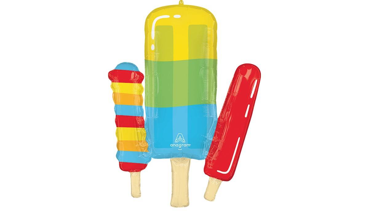 34" Splish Splash Pool Party Oversized Popsicle Balloon