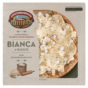 Pizza fresca bianca 4 quesos de lenta fermentación Casa Tarradellas 400 g.