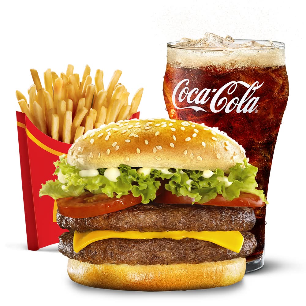 Menu double cheeseburger