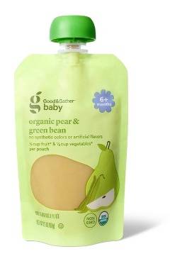 Good & Gather Organic Pear Green Beans Baby Food Pouch (3.5 oz)