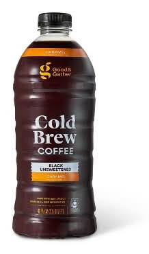 Good & Gather Black Unsweetened Cold Brew Coffee, Caramel (48 fl oz)