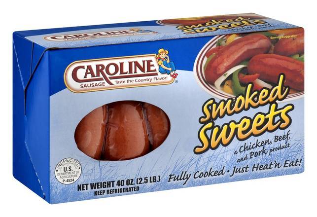 Caroline Smoked Sweet Chicken Beef & Pork Sausage (40 oz)