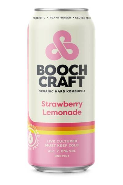 Booch Craft Organic Strawberry Lemonade Hard Kombucha (16 fl oz)