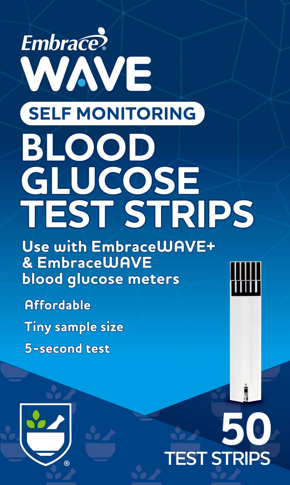Rite Aid Embrace Wave Self Monitoring Blood Glucose Test Strips (50 ct)