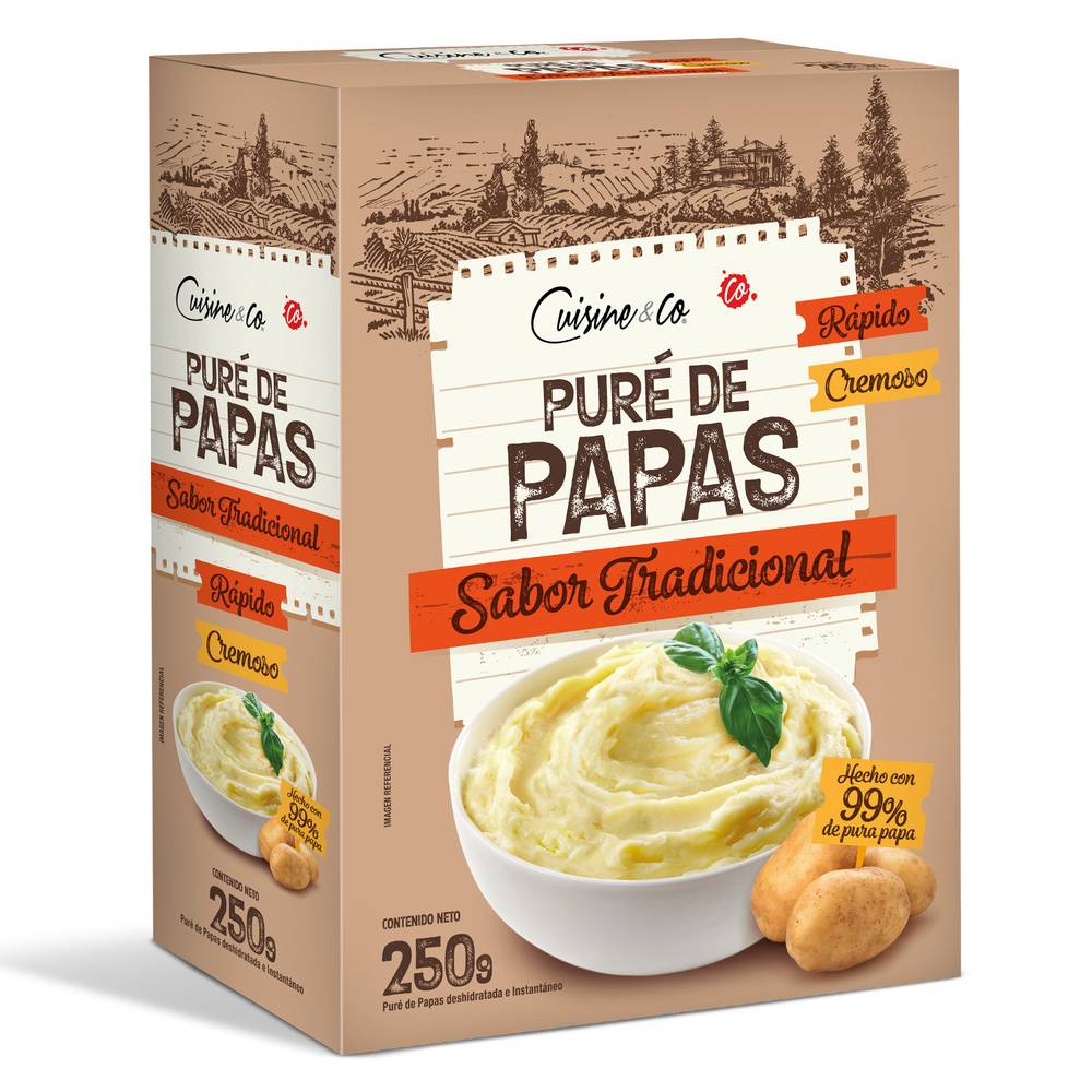 Cuisine & co puré de papas tradicional instantáneo (caja 250 g)