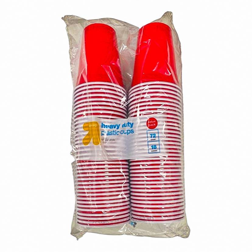 up&up Heavy Duty Plastic Cups, Red (72 ct)