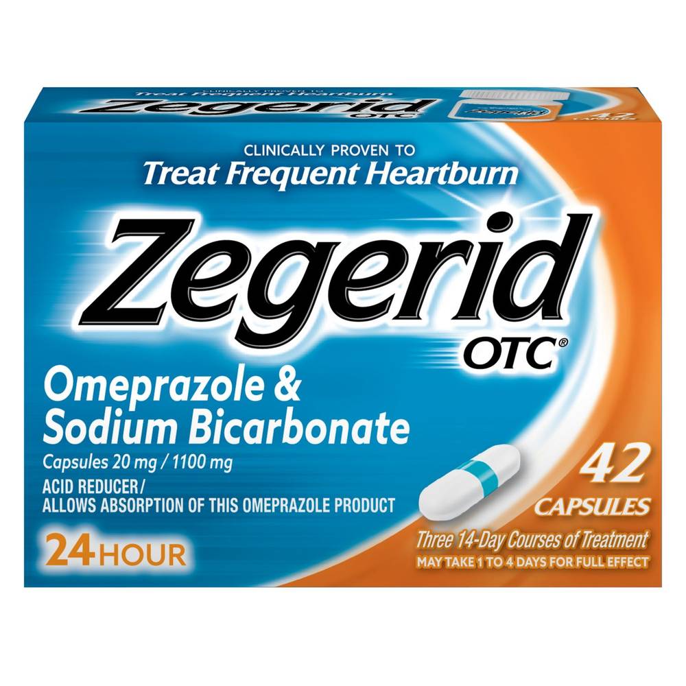 Zegerid Otc Heartburn Relief Capsules, 42 Ct