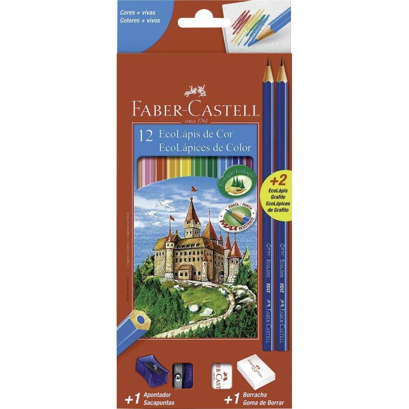Faber-castell kit lápis de cor (12 unidades)