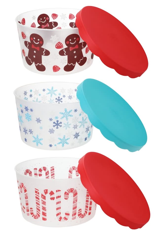 Holiday Themed Food Storage Container With Lid (3 ct)