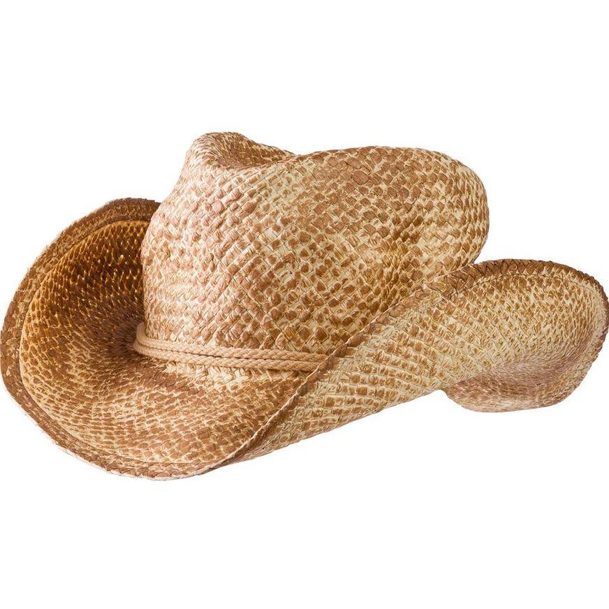 Party City Straw Cowboy Hat (unisex/tantan)
