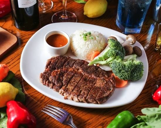 リブアイセット Rib Eye Steak Combo