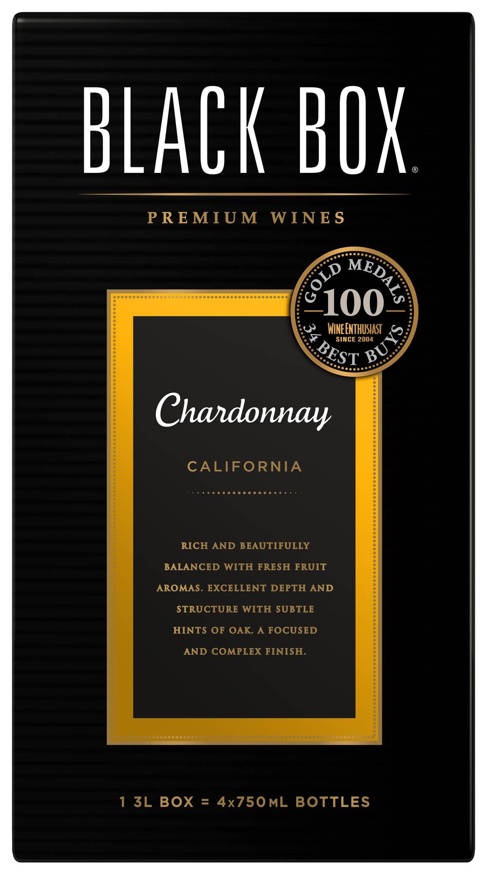 Black Box Wines California Chardonnay, 2015 (3 L)