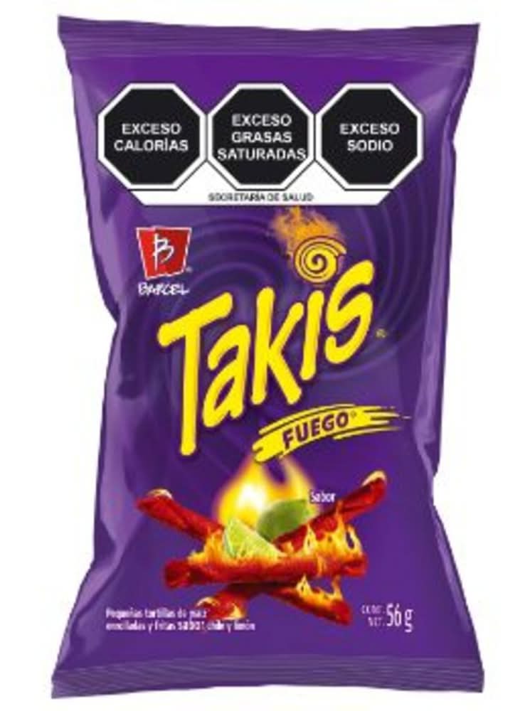 Takis · Fuego frituras de maíz, chile-limón (56 g)