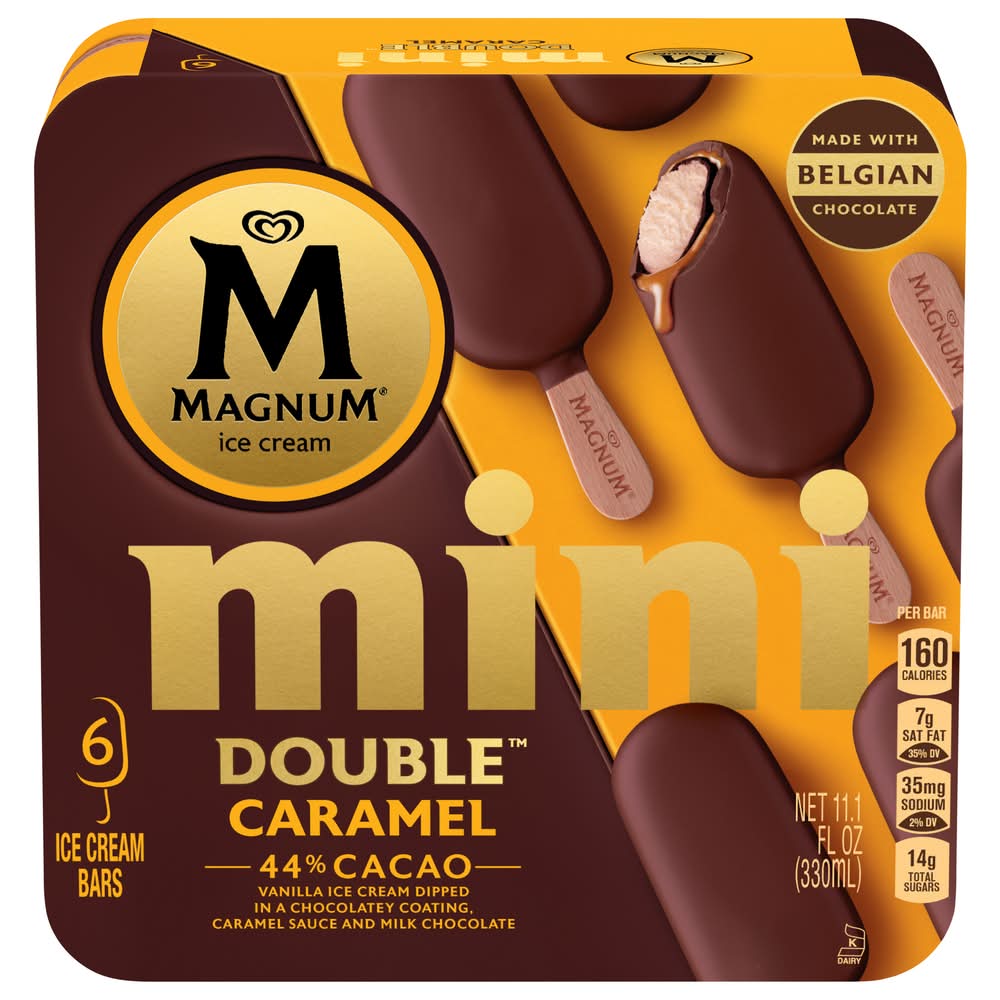 Magnum Mini Ice Cream Bars, Double Caramel (11.1 fl oz, 6 ct)