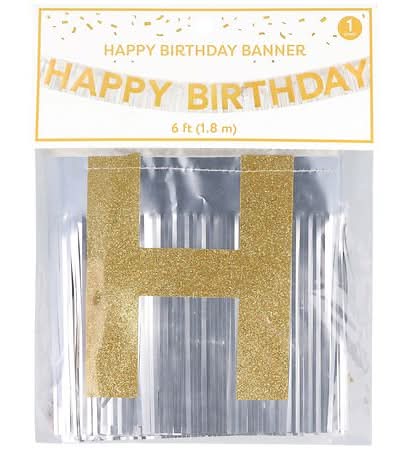 Festive Voice Happy Birthday Banner, 6 ft