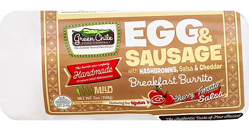 Green Chile Egg & Sausage Burrito