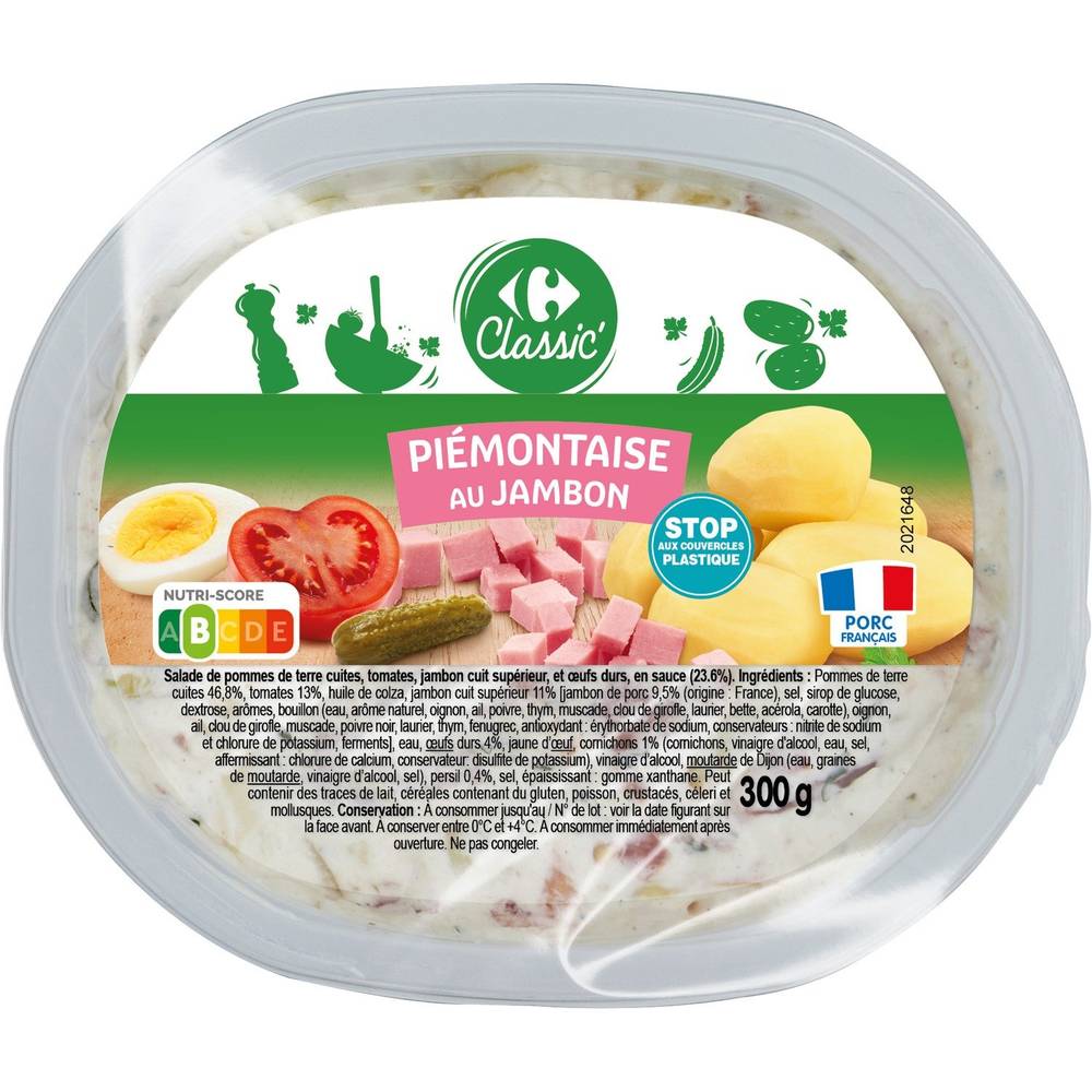 Carrefour Classic' - Salade piémontaise au jambon (300g)