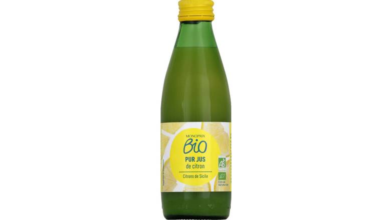 Monoprix Bio Pur jus de citron bio Le flacon de 250 ml