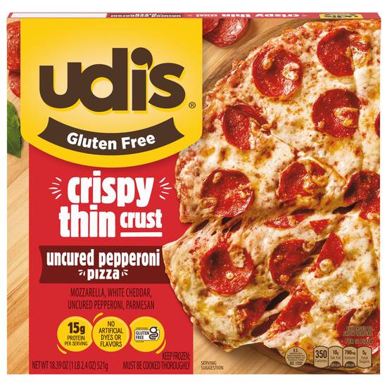 Udi's Crispy Thin Crust Uncured Pepperoni Pizza (18.39 oz)