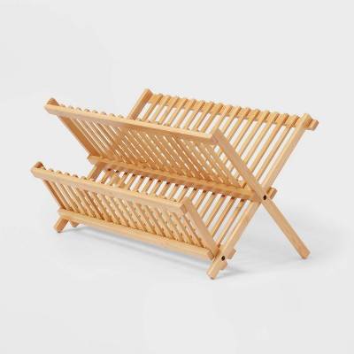 Brightroom Bamboo Dish Drying Rack, Brown