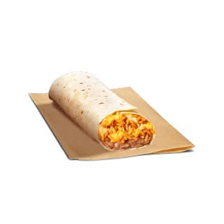 Cheesy Bean and Rice Burrito