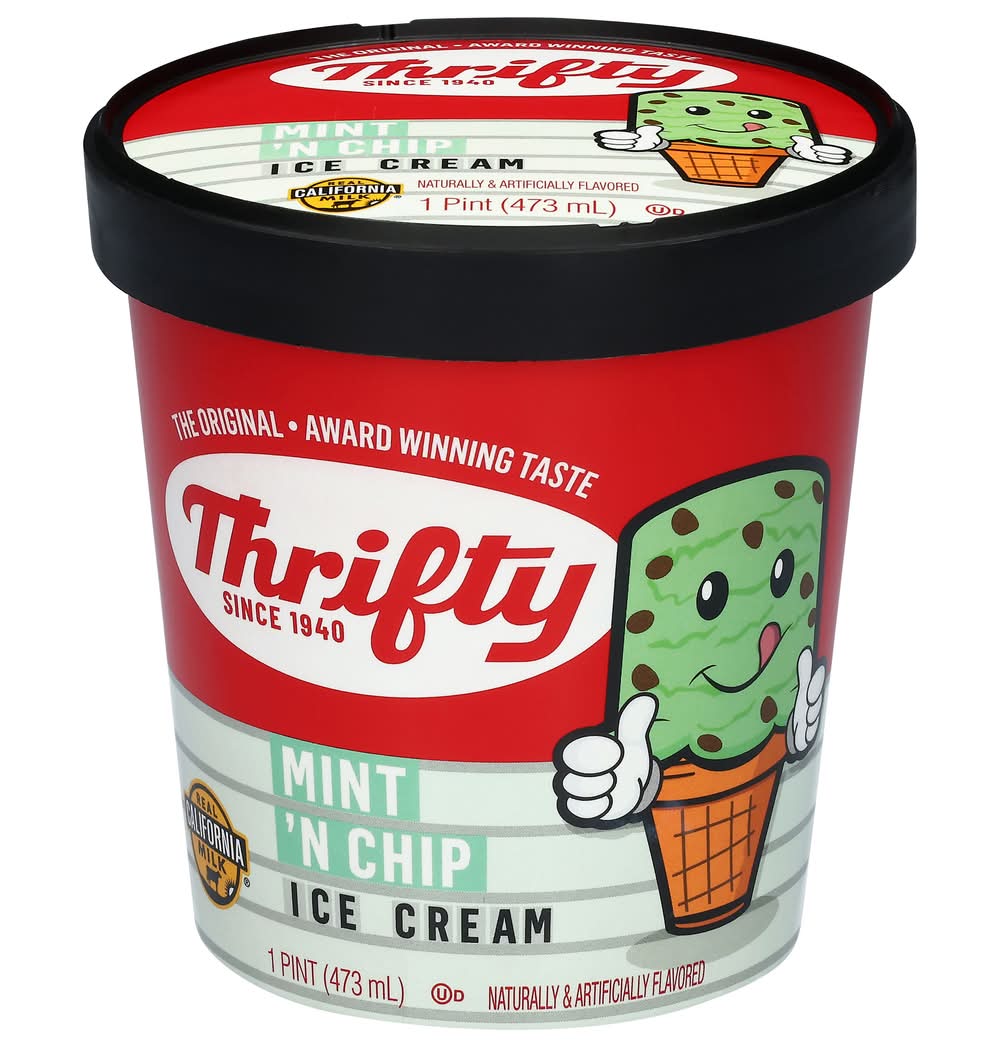 Thrifty Mint 'N Chip Ice Cream (473 ml)