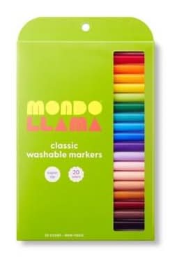 Mondo Llama Classic Washable Markers, Multi (20 ct)