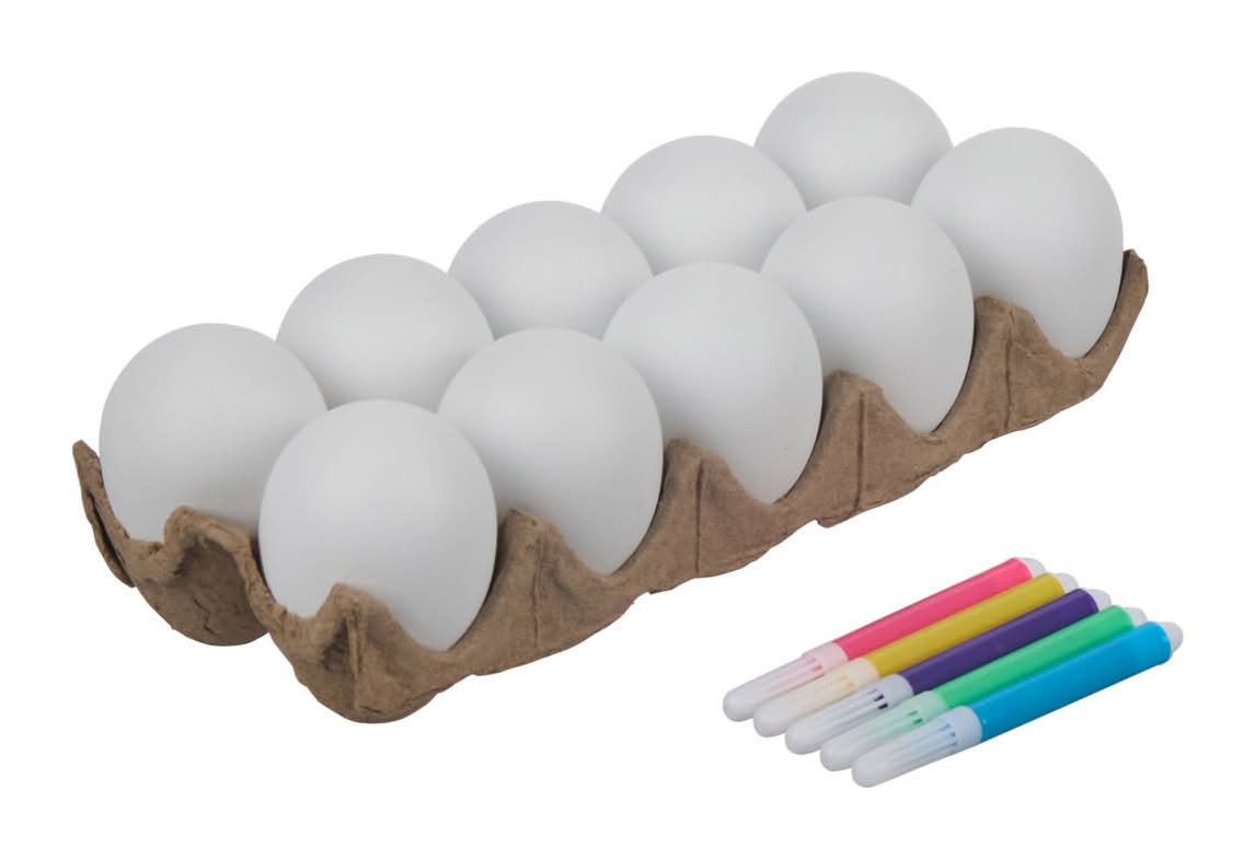 Easter Egg With Marker Coloring Kit 10 Ct