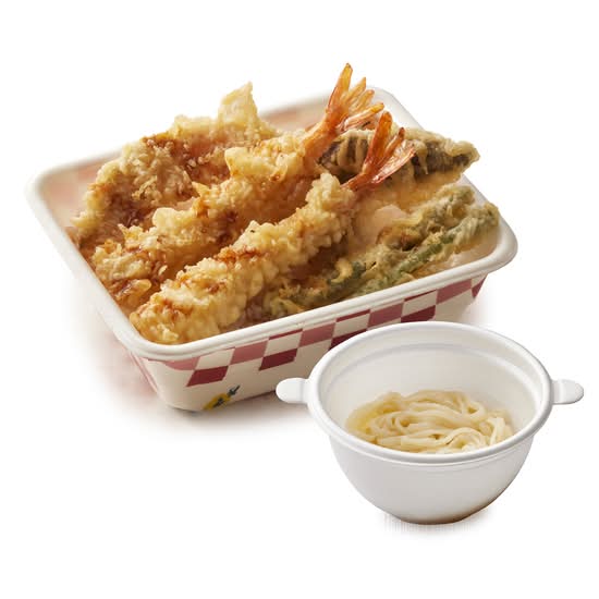 海老と野菜の上天丼弁当（冷小うどん）セット