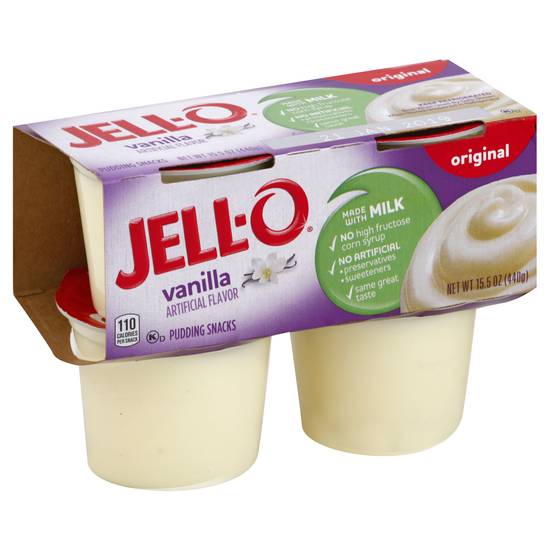 Jell-O Vanilla Flavor Pudding Snacks (4 ct)