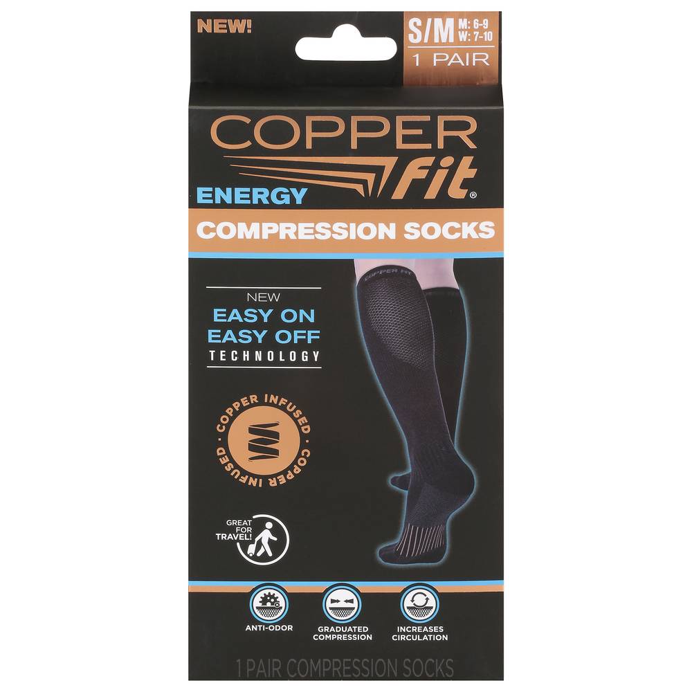 Copper Fit Energy S/M Compression Socks