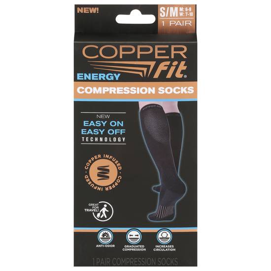 Copper Fit Energy S/M Compression Socks
