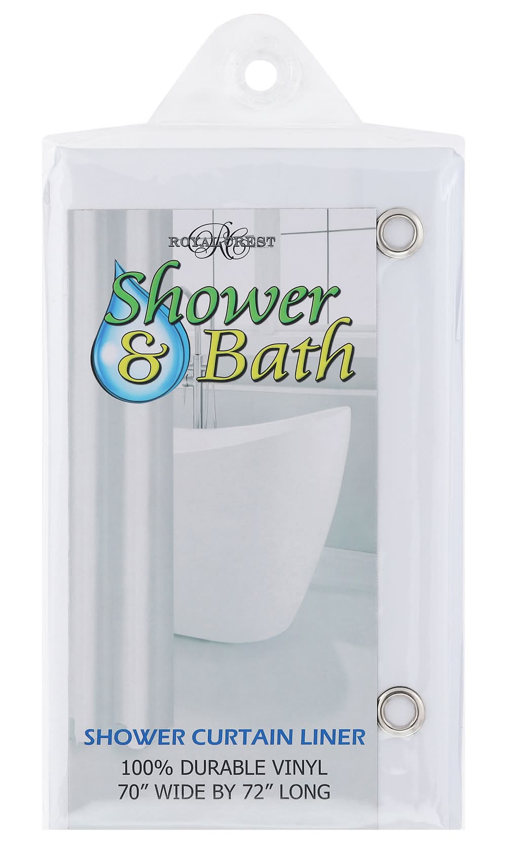 Royal Crest 100% Vinyl Shower Curtain Liner