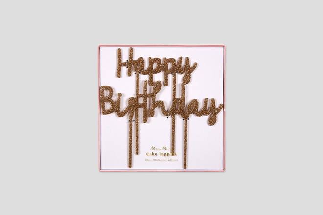 Meri Meri - Happy Birthday Acrylic Topper