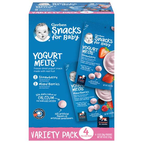 Gerber Snacks For Baby Variety pack (4ct)