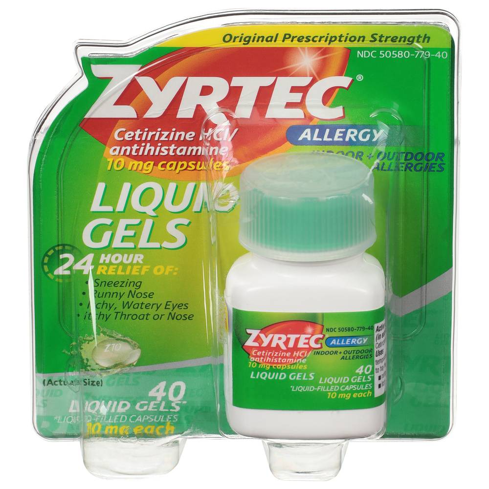 Zyrtec Cetirizine Hci 10 mg Allergy Relief (1.8 oz)