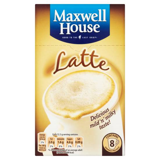 Maxwell House Roast Latte Instant Coffee (8 ct, 13.6 g)