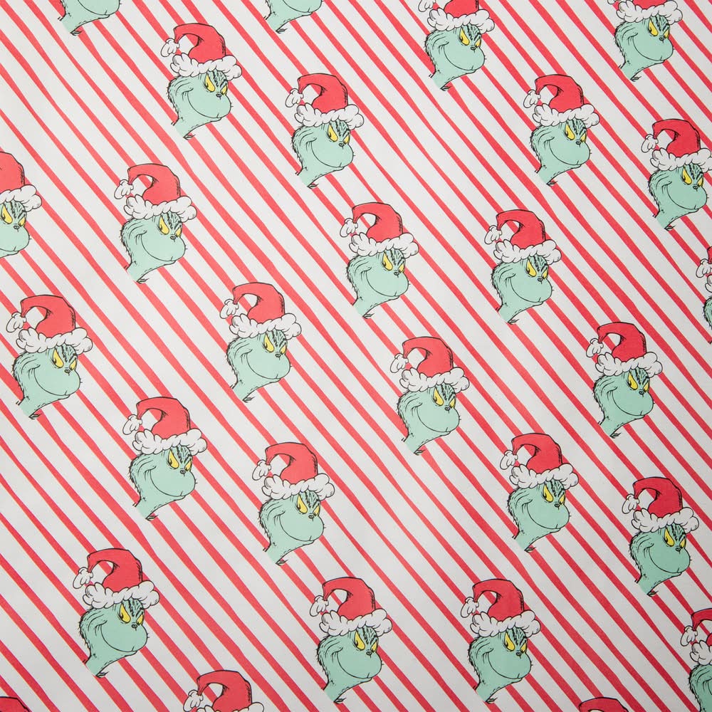 Christmas Gift Wrap Paper The Grinch Stripes