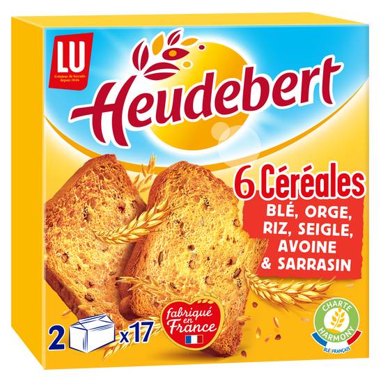 Lu - Heudebert biscotte aux six céréales (34 pièces)